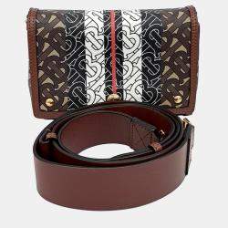 Burberry Brown PVC TB monogram crossbody bag