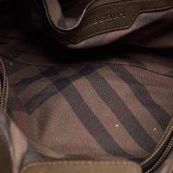 Burberry Olive Green Quilted Leather Medium Enmore Hobo