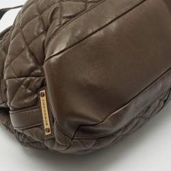 Burberry Olive Green Quilted Leather Medium Enmore Hobo