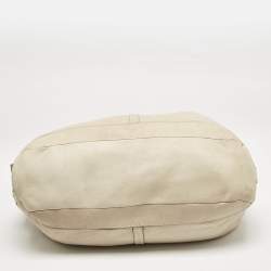 Burberry Cream Leather Belted Hobo