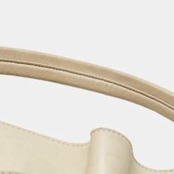 Burberry Cream Leather Belted Hobo