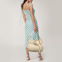 Burberry Cream Leather Belted Hobo