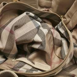 Burberry Cream Leather Belted Hobo