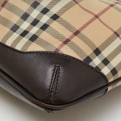 Burberry Beige/Brown Haymarket Check Coated Canvas and Leather Hartham Crossbody Bag