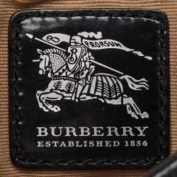 Burberry Beige/Black Supernova Check PVC and Patent Leather Larkin Hobo