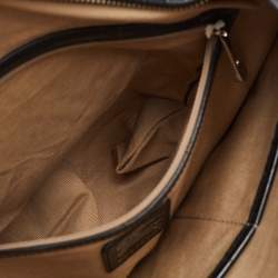 Burberry Beige/Black Supernova Check PVC and Patent Leather Larkin Hobo