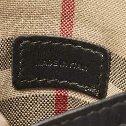 Pre Owned Burberry Beige Vintage Check Canvas Lanyard Card Holder