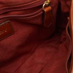 Burberry Brown Suede and Leather Brickfield Flap Crossbody Bag