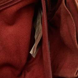 Burberry Brown Suede and Leather Brickfield Flap Crossbody Bag