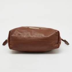 Burberry Brown/Beige House Check Canvas and Leather Little Crush Crossbody Bag