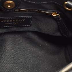 Burberry Multicolor Tartan Mix Fabric and Leather Small Banner Tote