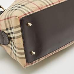 Burberry Beige/Brown Haymarket Check PVC Thornley Satchel