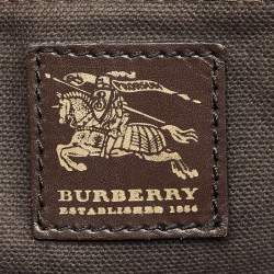 Burberry Beige/Brown Haymarket Check PVC Thornley Satchel