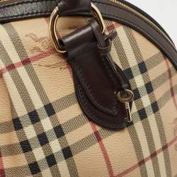 Burberry Beige/Brown Haymarket Check PVC Thornley Satchel
