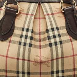 Burberry Beige/Brown Haymarket Check PVC Thornley Satchel