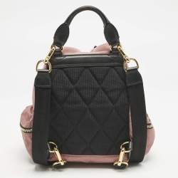Burberry Mauve Pink Nylon Mini Drawstring Backpack