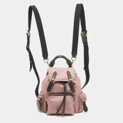 Burberry Mauve Pink Nylon Mini Drawstring Backpack
