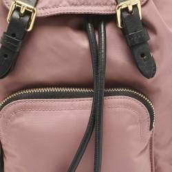 Burberry Mauve Pink Nylon Mini Drawstring Backpack