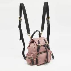 Burberry Mauve Pink Nylon Mini Drawstring Backpack
