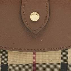 Burberry Beige/Brown Horseferry Check Canvas and Leather Finsbury Wallet