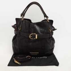 Burberry Brown Leather Belted Hobo