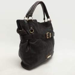 Burberry Brown Leather Belted Hobo
