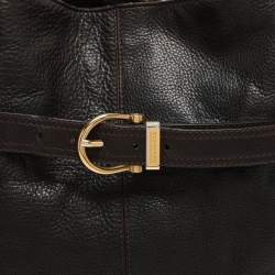 Burberry Brown Leather Belted Hobo