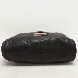 Burberry Brown Leather Belted Hobo