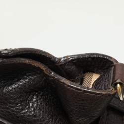 Burberry Brown Leather Belted Hobo