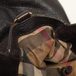 Burberry Brown Leather Belted Hobo