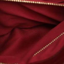 Burberry Red Quilted Patent Leather Manor Satchel