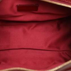 Burberry Red Quilted Patent Leather Manor Satchel