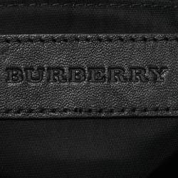 Burberry Blue Mega Check Nylon and Leather Buckleigh Tote