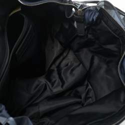 Burberry Blue Mega Check Nylon and Leather Buckleigh Tote