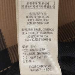  Burberry Pink/Beige Leather and House Check Canvas Horseshoe Milton Crossbody Bag