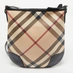 Burberry Beige/Black Supernova Check PVC Dryden Crossbody Bag