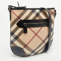 Burberry Beige/Black Supernova Check PVC Dryden Crossbody Bag