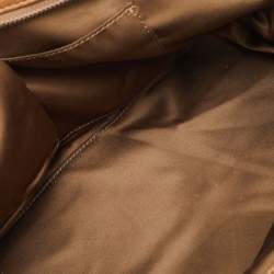 Burberry Brown Leather Double Pocket Satchel