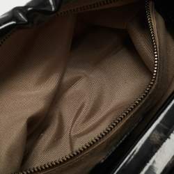 Burberry Beige/Black Nova Check PVC and Patent Leather Front Pocket Bag