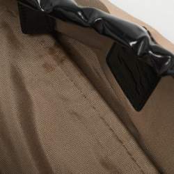 Burberry Beige/Black Nova Check PVC and Patent Leather Front Pocket Bag