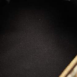 Burberry Beige/Brown Haymarket Check PVC and Leather Chester Boston Bag
