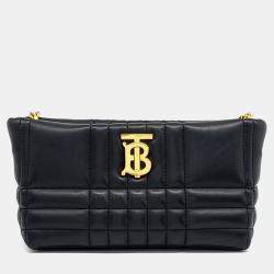Burberry Black Leather Lola Chain Shoulder Bag
