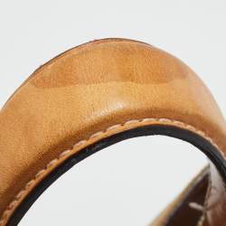 Burberry Brown/Beige House Check Canvas Leather Susanna Bucket Bag
