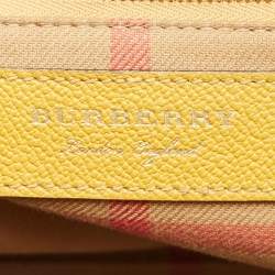 Burberry Yellow Leather Small Buckle Tote