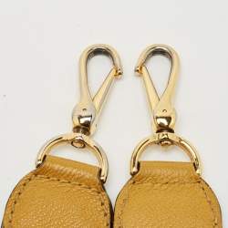 Burberry Yellow Leather Small Buckle Tote