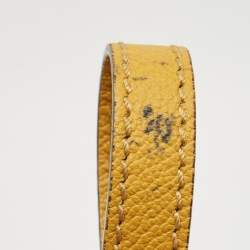Burberry Yellow Leather Small Buckle Tote