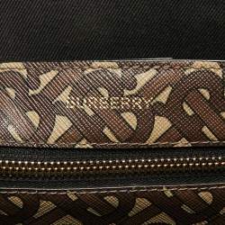 Burberry Multicolor Monogram Stripe E-Canvas Portrait Tote