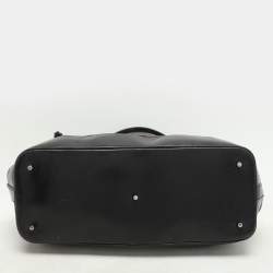 Burberry Black/Grey Mega Check Canvas and Leather Tote