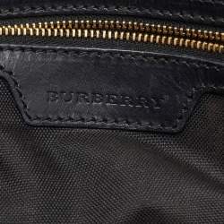 Burberry Beige/Black Haymarket Check Canvas and Leather Orchard Bowler Bag