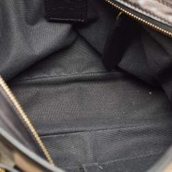 Burberry Brown/Beige House Check Canvas and Leather Double Pocket Shoulder Bag